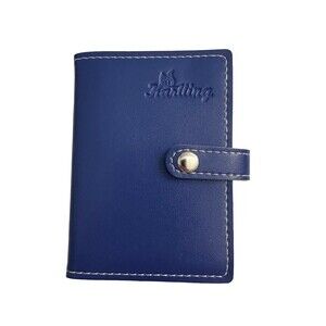 Karlling Royal Blue Leather Credit Card Photo Holder New without tags